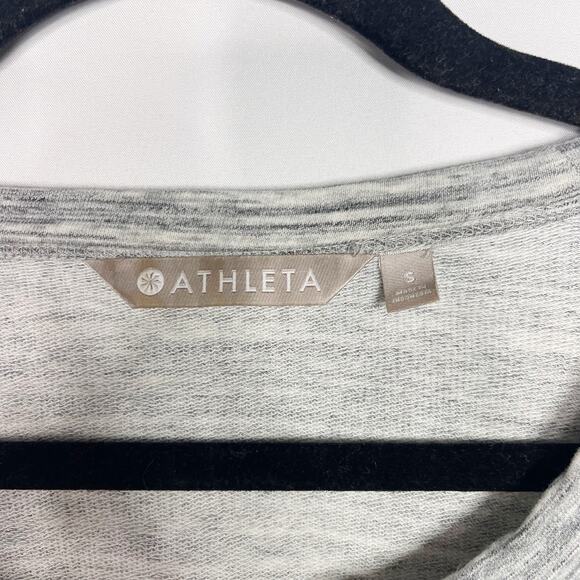 Athleta Small Marled Heather Gray Bandha Yoga Pullover Sweatshirt Modal Lyocell - Picture 6 of 9